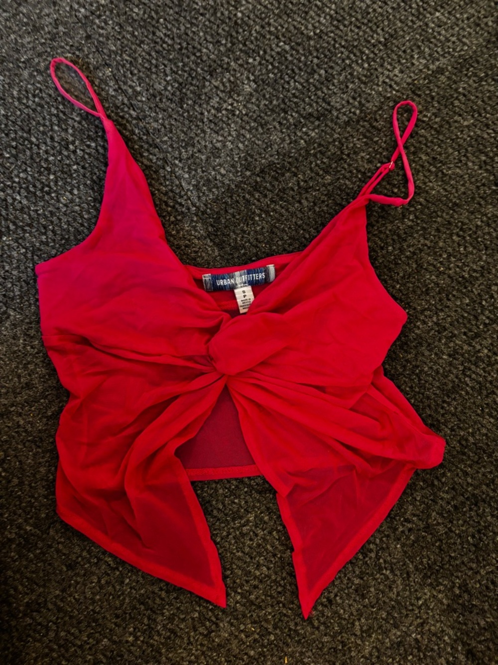 Urban Outfitters Bright hot pink Knot-Front Cami